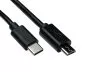 Preview: Cabo USB 3.1, ficha tipo C para ficha micro B, preto, 0,50 m, saco plástico DINIC